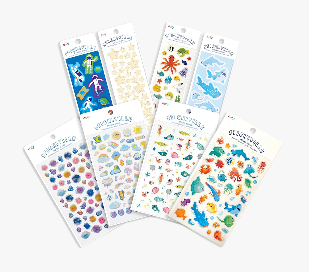 Ooly Outerspace & Under the Sea Sticker Set