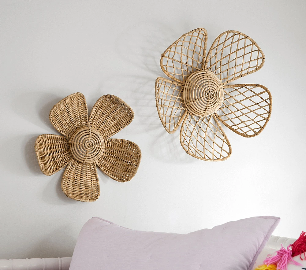 Rattan Flowers, Set of 2