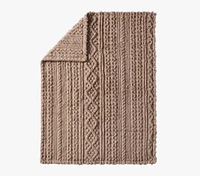 Carved Cable Sherpa Baby Blanket