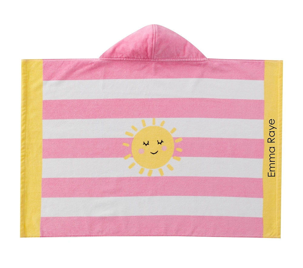 Sunshine Stripe Beach Hooded Towel