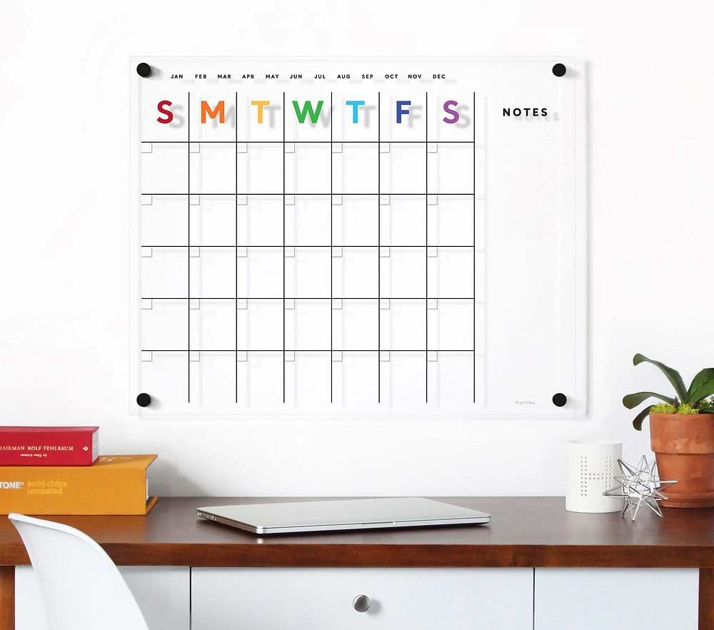 Girl Friday Wall Calendar with Side Notes (18" x 23")