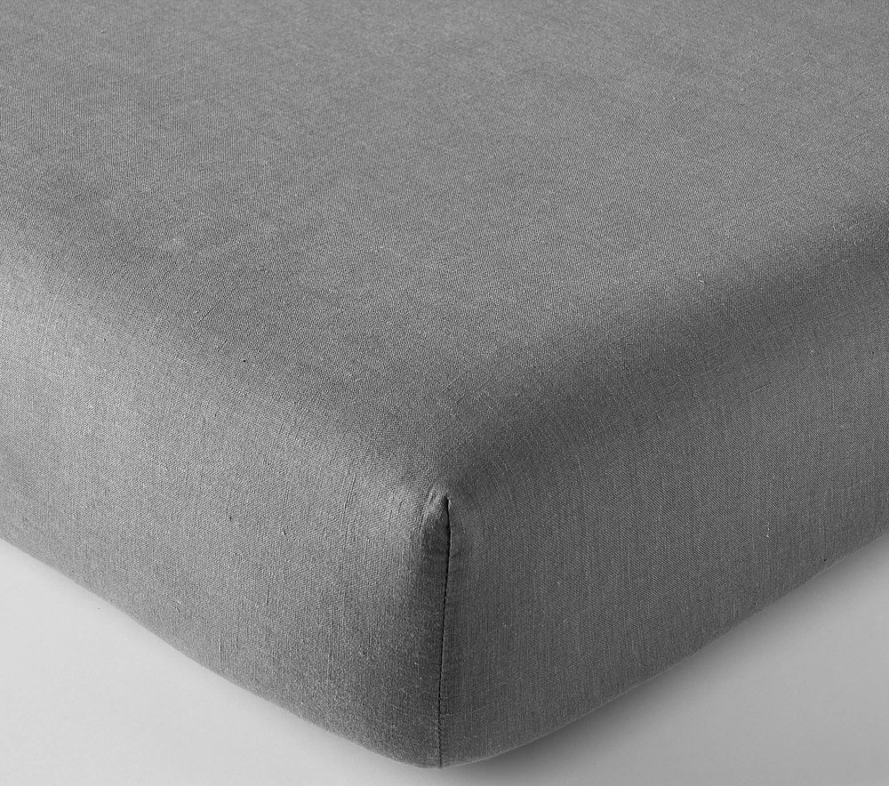 Belgian Flax Linen Crib Fitted Sheet