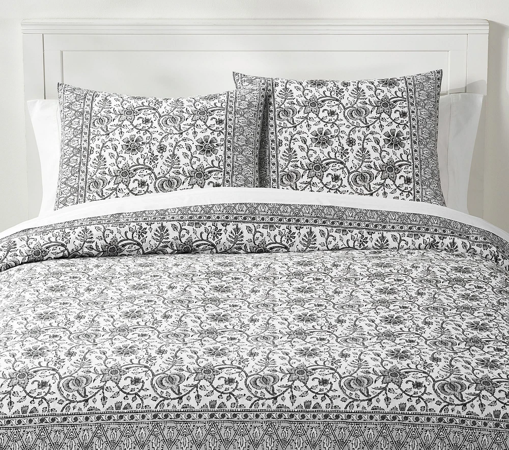 Paisley Floral Organic Duvet Cover & Sham