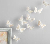 Rosegold Feather Butterflies