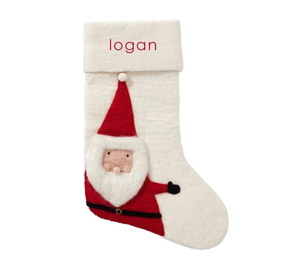 west elm x pbk Modern Santa Felt Stocking