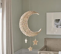 Rattan Moon And Stars Mobile