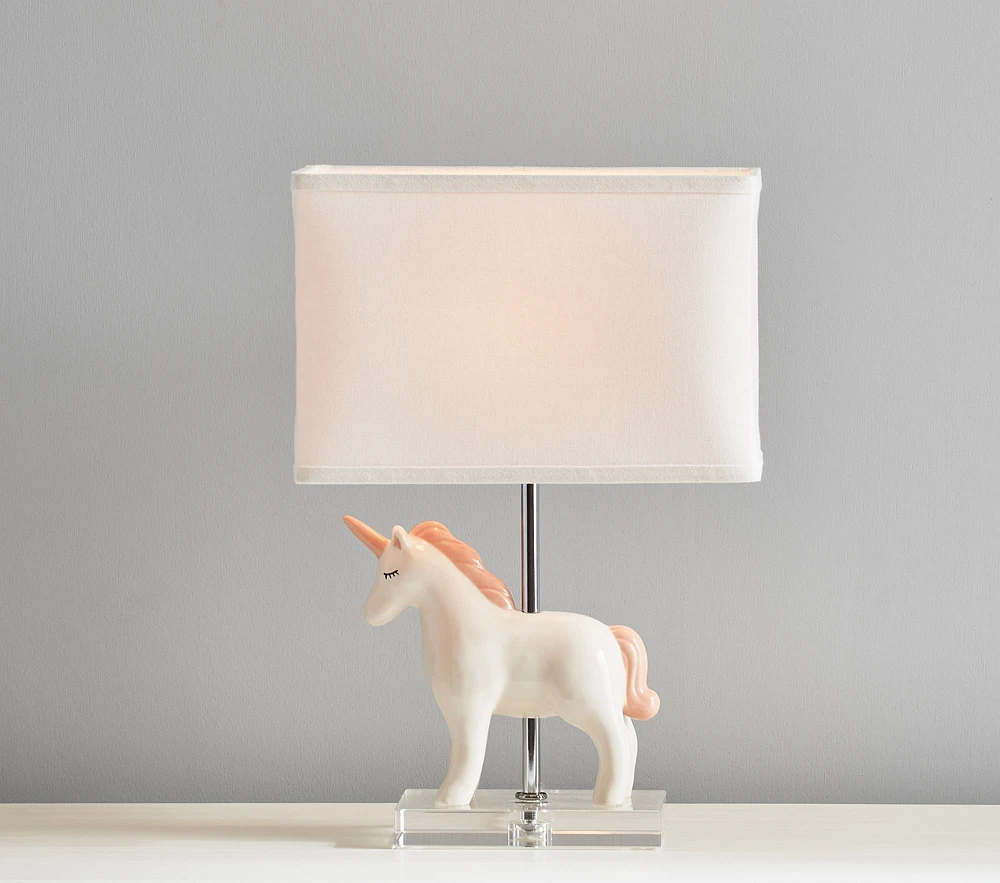 Ceramic Unicorn Table Lamp (17")