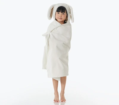 Faux-Fur Bunny Kid Hooded Towel