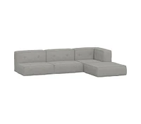 Piped Cushy Super Sectional Set