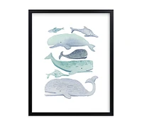 Minted® Blue Whales Wall Art by Kelsey Carlson