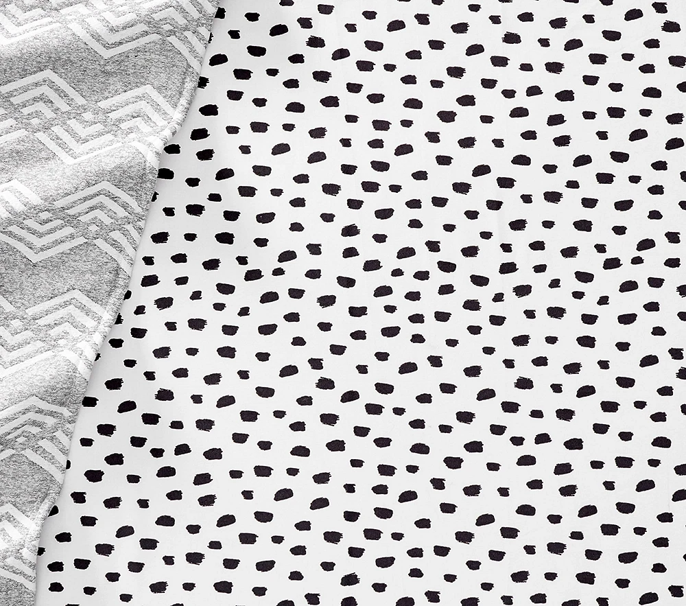 Brushstroke Dot Organic Crib Fitted Sheet