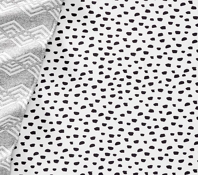 Brushstroke Dot Organic Crib Fitted Sheet