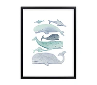 Minted® Blue Whales Wall Art by Kelsey Carlson