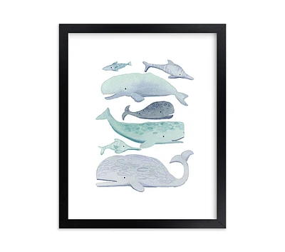 Minted® Blue Whales Wall Art by Kelsey Carlson