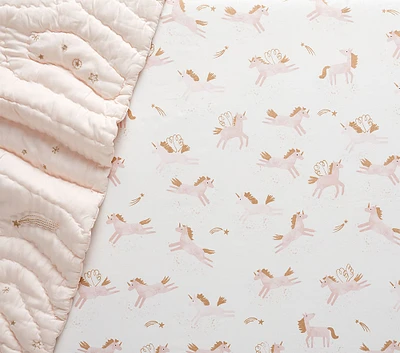 Mila Metallic Crib Fitted Sheet