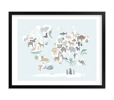 Minted® Wild World Map Wall Art by Jessie Steury