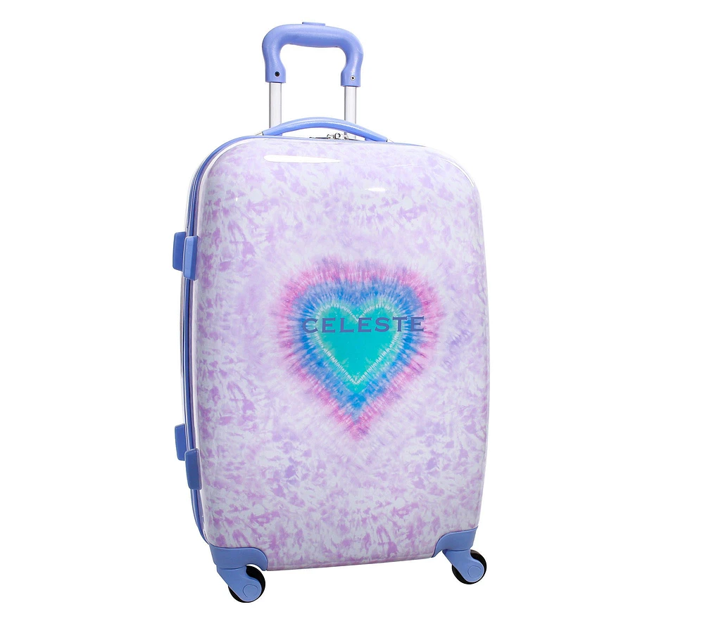 Mackenzie Lavender Heart Tie Dye Hard-Sided Luggage