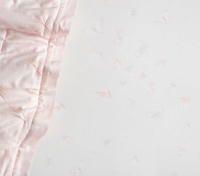 Monique Lhuillier Ethereal Butterfly Sateen Crib Fitted Sheet