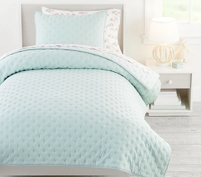 Square Stitch Quilt & Shams