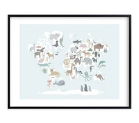 Minted® Wild World Map Wall Art by Jessie Steury