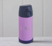 Mackenzie Insulated Water Bottle Lavender Solid Navy Trim