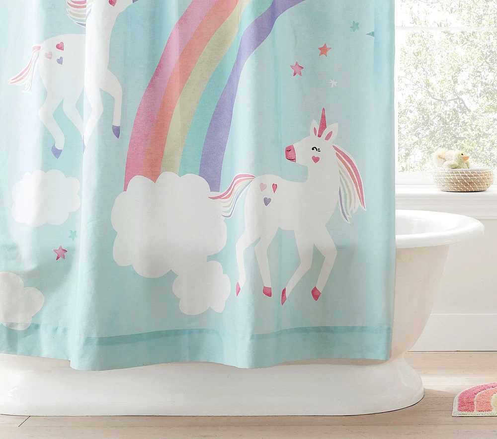 Rainbow Unicorn Shower Curtain