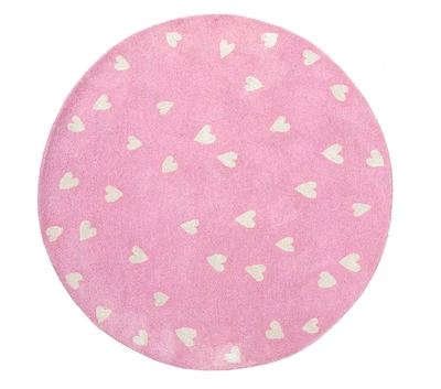 Hearts Round Rug