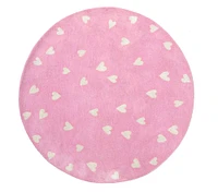 Hearts Round Rug