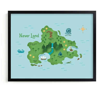 Minted® Disney Neverland Map Wall Art by Renee Christensen