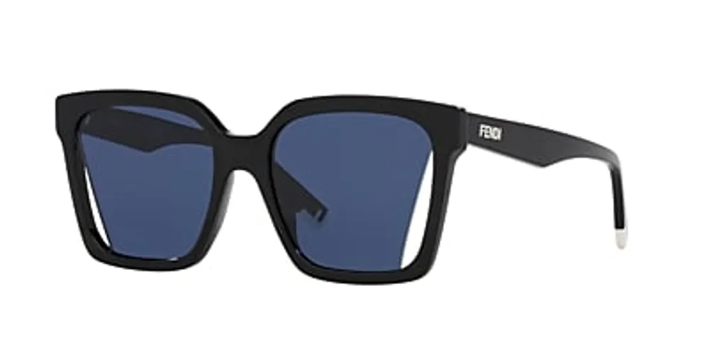 Fendi FE40063I 54 Grey & Black Shiny Sunglasses | Sunglass Hut USA