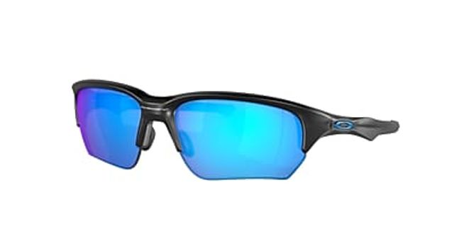 OAKLEY Flak Beta POLARIZED Sunglasses Matte Black/Sapphire Blue Iridium  OO9363