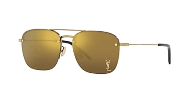 Saint Laurent SL 309 Rimless 58 Brown Gradient & Gold Sunglasses