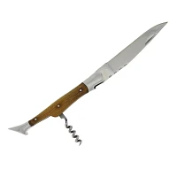 French Home Laguiole Connoisseur Olivewood Pocketknife with Corkscrew