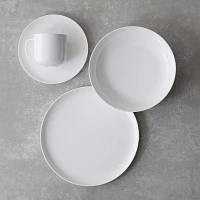 Fortessa Gourmet Essentials Bone China Coupe Salad Plates, Set of 4