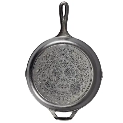 Lodge Day of the Dead Cast Iron Skillet