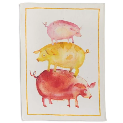 Sur La Table Pig Linen Kitchen Towel, 28" x 20"