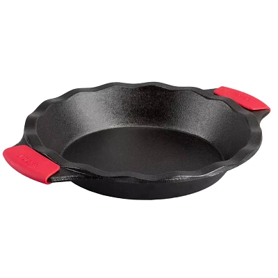 Lodge Cast Iron Pie Pan with Silicone Handles, 9.5"