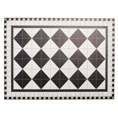 Sur la Table Black and White Tile Vinyl Placemat
