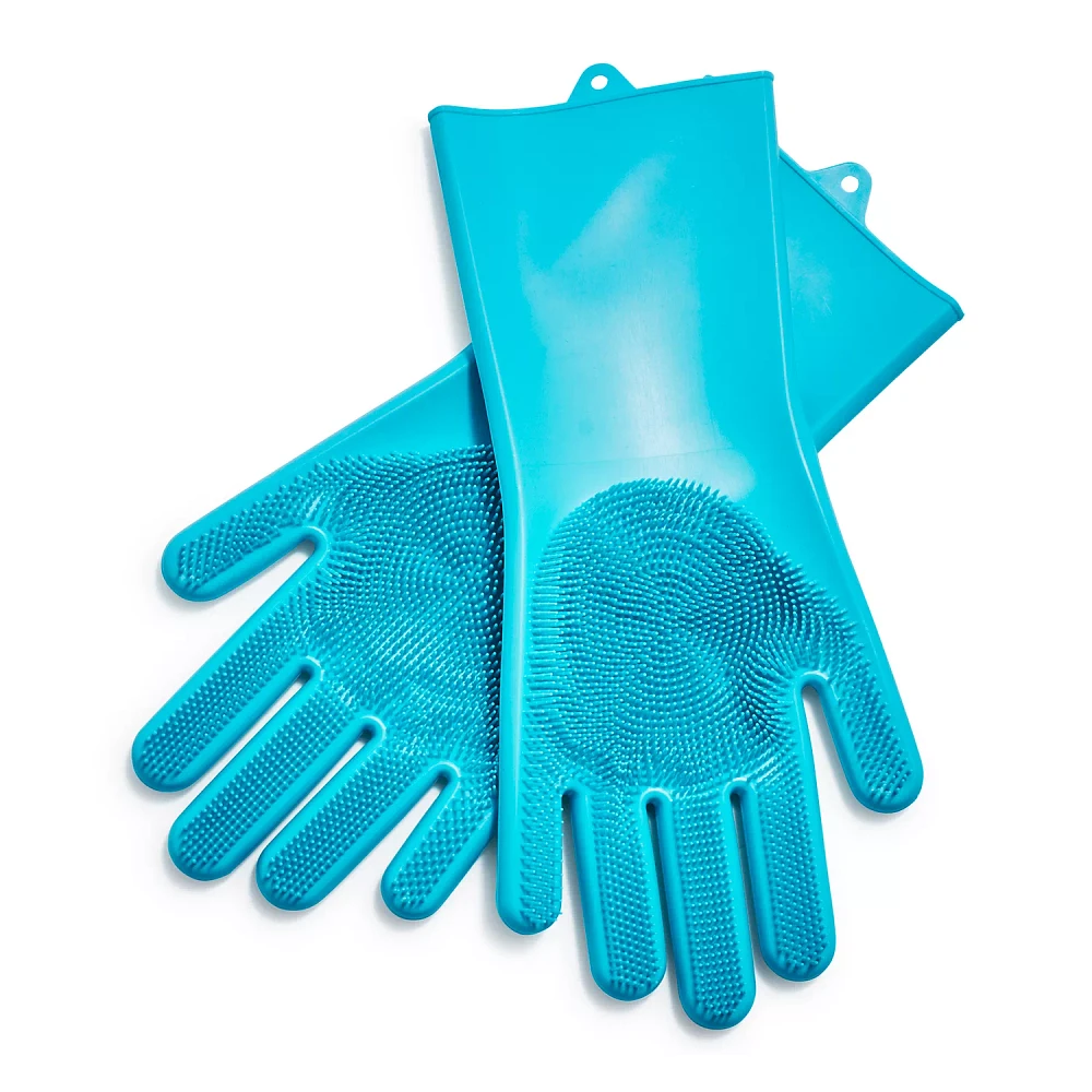 Sur La Table Aqua Silicone Cleaning Gloves