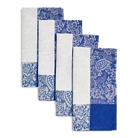 Sur La Table Bella Blue & White Jacquard Napkins, Set of 4