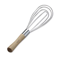 Sur La Table Wood-Handled Flat Whisk