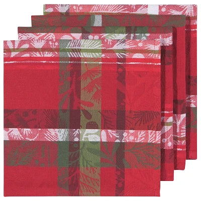 Jacquard Festive Forest Napkins, Set of 4