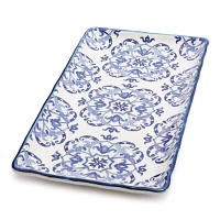 Sur La Table Blue Tile Rectangular Platter