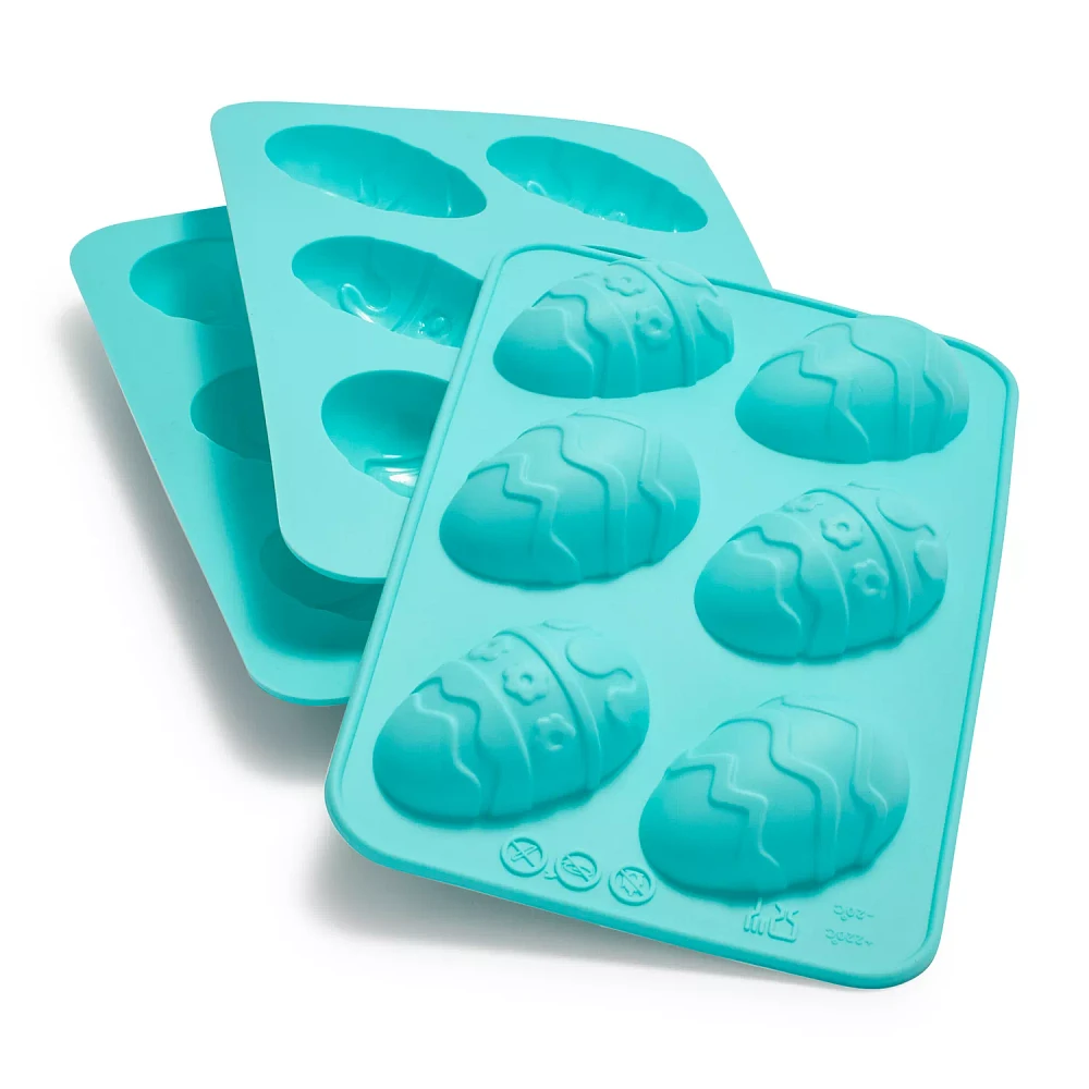 Trudeau Easter Egg Silicone Candy Molds, Set of 3