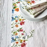 Sur La Table Floral Table Runner, 108" x 16"