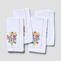 Sur La Table Wildflower Embroidered Napkins, Set of 4