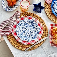 Sur La Table Gingham Melamine Dinner Plate