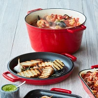 Sur La Table Cast Iron Casserole With Grill Pan Lid, 8 qt.