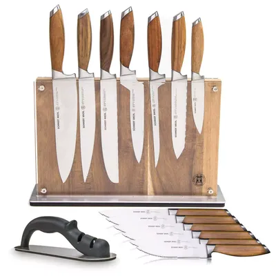 Schmidt Brothers Cutlery Bonded Teak -Piece Knife Block Set