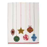 Sur La Table Christmas Ornaments Kitchen Towel, 28" x 20"